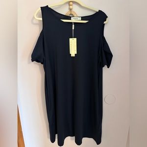 Cold shoulder swing dress